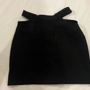 adika black cut out skirt